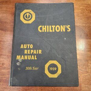 Chilton's Auto Repair Manual 1959 30th Year Shop Garage Vintage Shop Garage Book